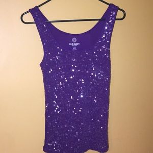 💜 Old Navy tank top with sequins!! 💜